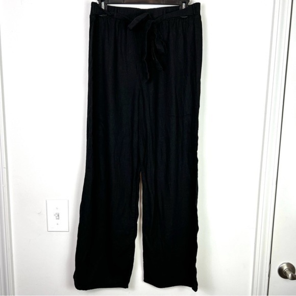 Ambiance Apparel pants womens medium Drawstring Waist Loose fitting linen blend - Picture 1 of 6